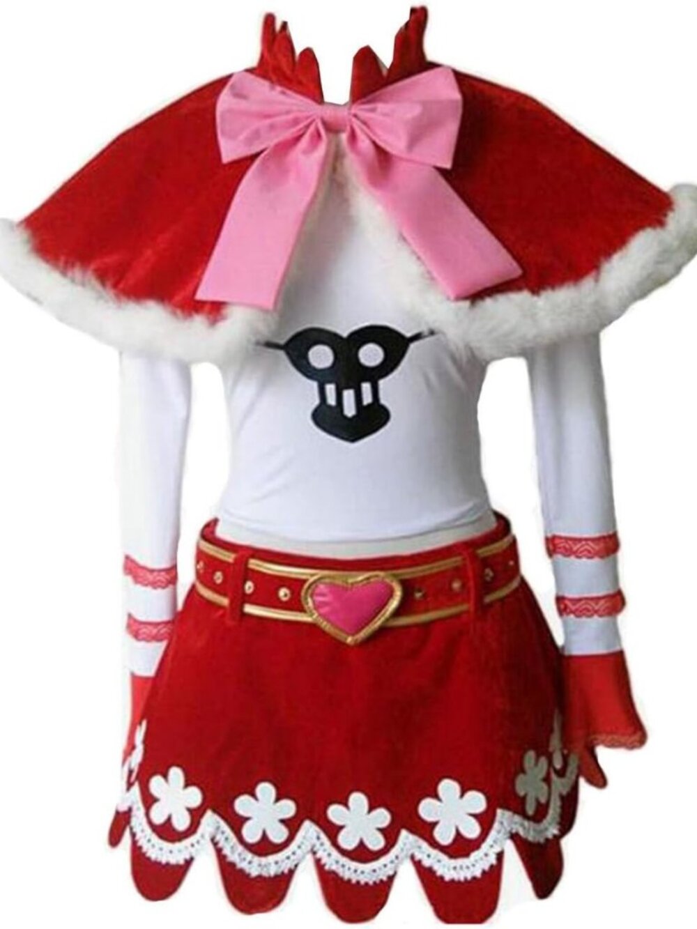 Anime-Inspired Women's Cosplay Cloak Dress - Halloween Party Costume, Red
